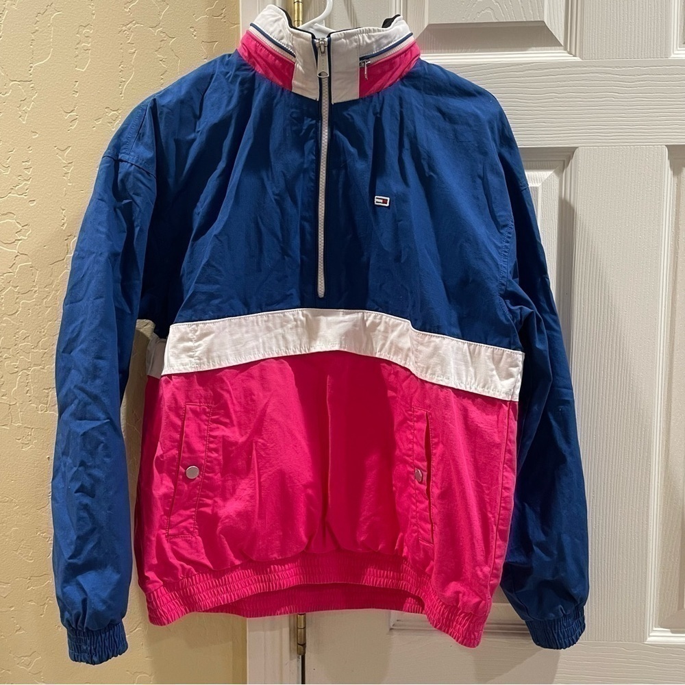 Tommy Hilfiger Women's Anorak
Colorblock Pullover Windbreaker Size small